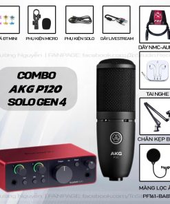 Bộ Micro AKG P120 Và Sound Card Focusrite Solo 4rd gen