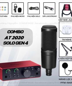 Bộ Micro Audio-Technica AT2020 Và Sound Card Focusrite Solo 4gen